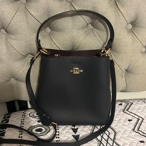 Coach Navy Small Bucket Bag